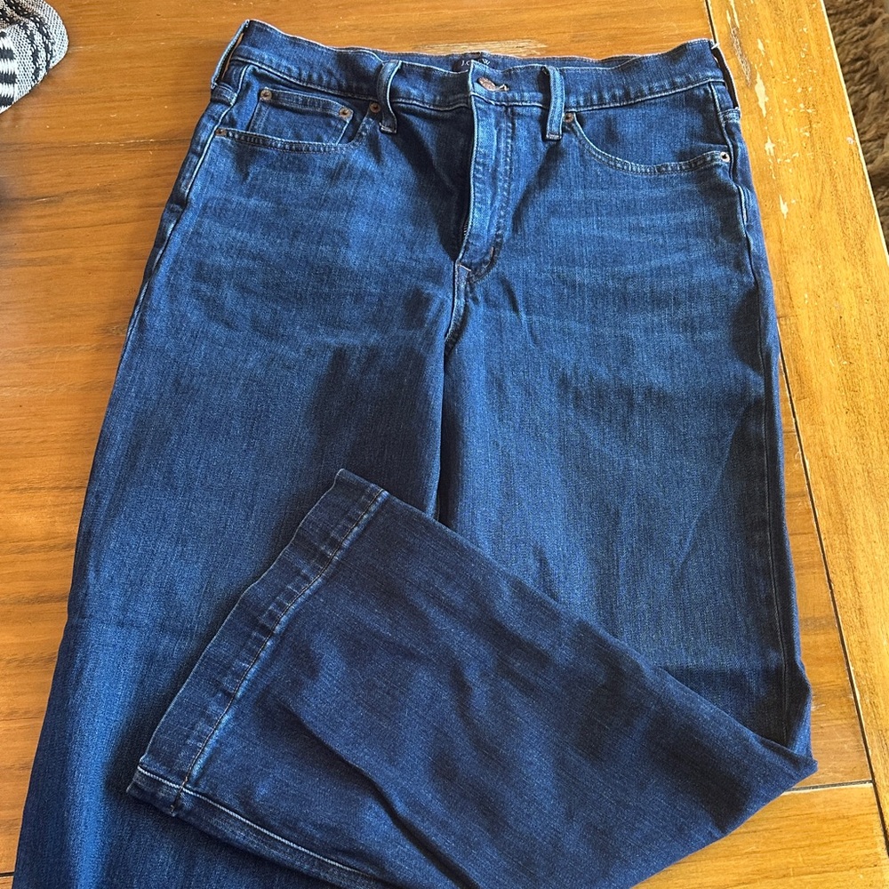 J. Crew Classic Wide Leg Blue Jeans